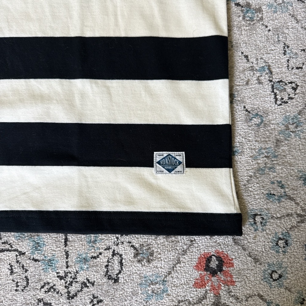 Black and White Striped Short Sleeve Tee - Picture 3 of 4
